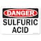 Signmission OSHA Danger Sign, 7" Height, 10" Width, Rigid Plastic, Sulfuric Acid, Landscape, L-19474 OS-DS-P-710-L-19474 - alternate 1